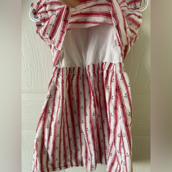 Hatley striped dress 5T with anchor design, lined. - Picture 5 of 7